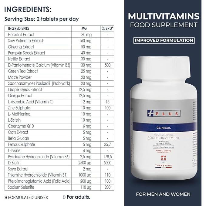 Turkeyana Plus Advanced Hair Nutritional Multivitamin 1 Month