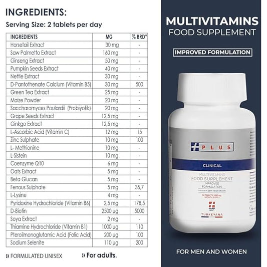 Turkeyana Plus Advanced Hair Nutritional Multivitamin 1 Month