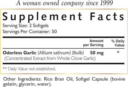 Odorless Garlic Oil from Whole Garlic 50 Servings