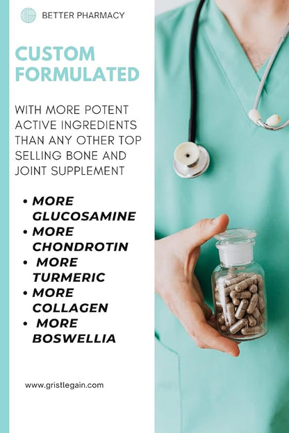 Glucosamine Chondroitin -High Potency, Clinical strength, 120 Capsules