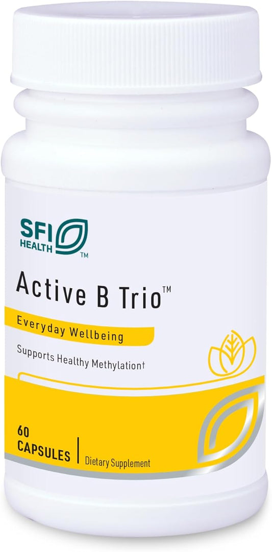 Klaire Labs Active B Trio B12 Supplement B6 & (60 Capsules)