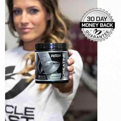 Muscle Feast Creapure Creatine Monohydrate Powder, Vegan Keto Friendly Gluten-Free Easy to Mix, Mass Gainer, Muscle Recovery Supplement and Best Creatine for Muscle Growth, Watermelon, 300g