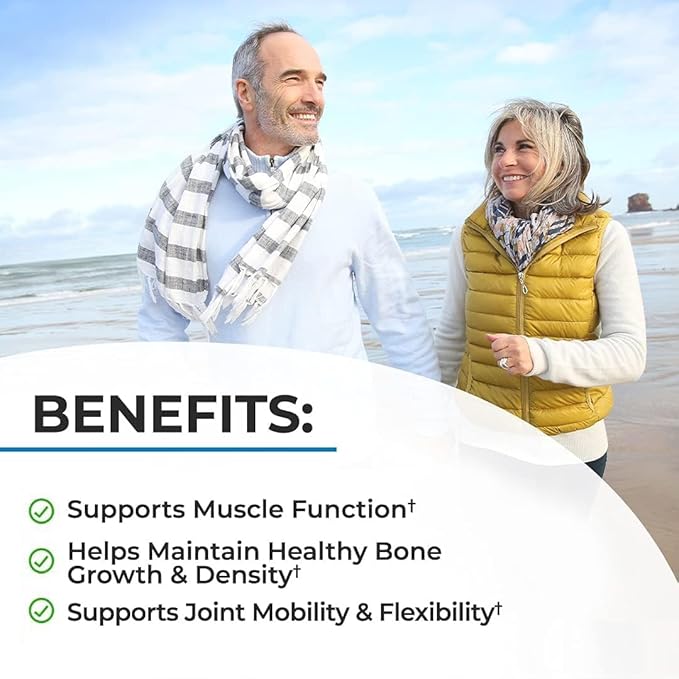 Bone Strength Supplement with Calcium Magnesium D3 K2 K2 Zinc (60 Day 8 Bone 240 Veggie