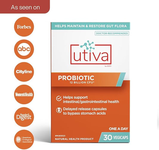 Szio+ Utiva Probiotic – Urinary Tract 12 Billion 30 Delayed