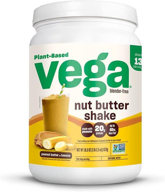 Vega Nut Butter Shake, Peanut Butter 20g Protein, 1.39 lbs