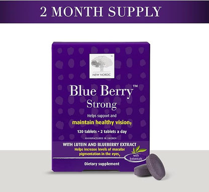 NEW NORDIC Blue Berry Strong 120 Tablets 1)