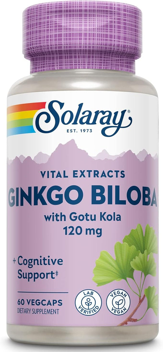SOLARAY One Daily Ginkgo Biloba Leaf Extract (60 VegCaps) (60 VegCaps)