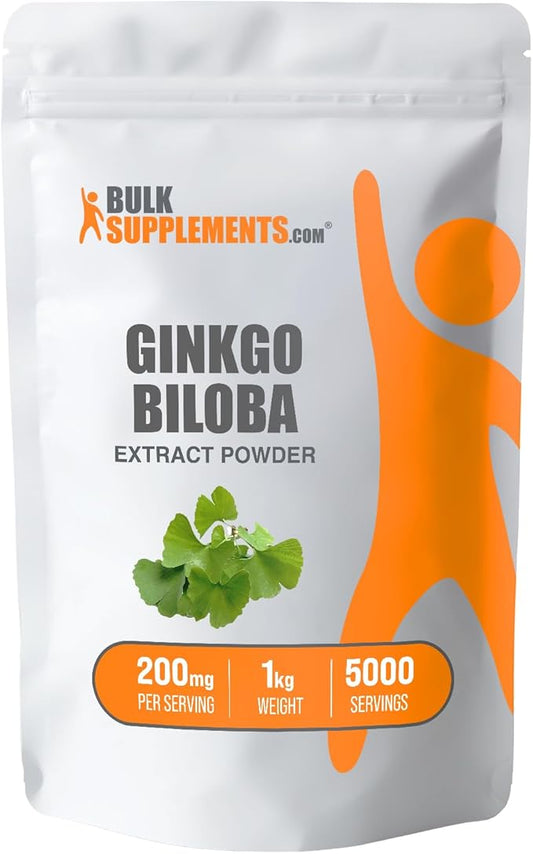 BulkSupplements.com Ginkgo Biloba Extract Powder 200mg per 1kg (2.2 (2.2 lbs) 1)