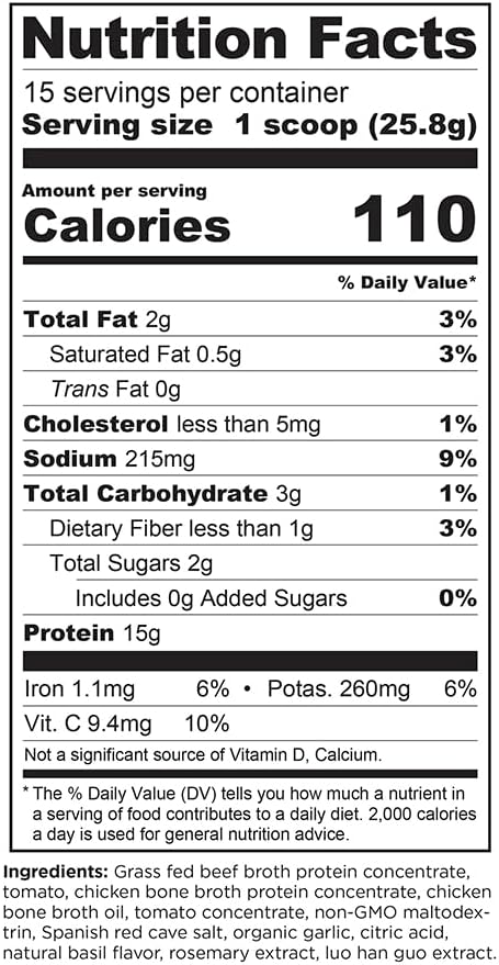 Ancient Nutrition Bone Broth Protein Powder, 15g Protein 15 Servings