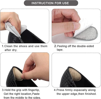 Dr.Foot Heel Grips for Men and 2pairs+ Extra 1pair (Beige)