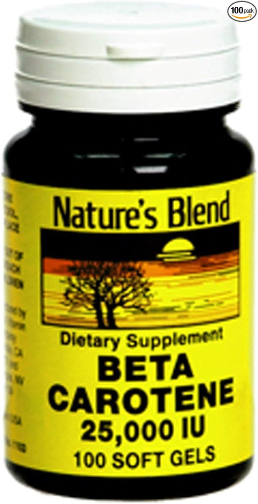 Nature's Blend Beta Carotene 25,000 IU 100 Softgels