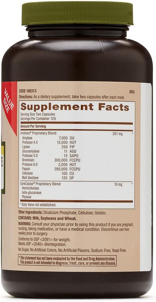 GNC Natural Brand Super Digestive Enzymes, 240 Capsules,