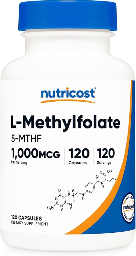 Nutricost Methylfolate 1000mcg, 120 Vegetarian Capsules