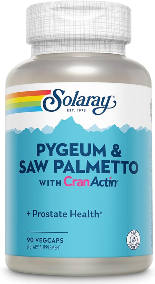 SOLARAY Pygeum and Saw Palmetto with CranActin 60-Day Guarantee (15 Servings, 90 VegCaps)
