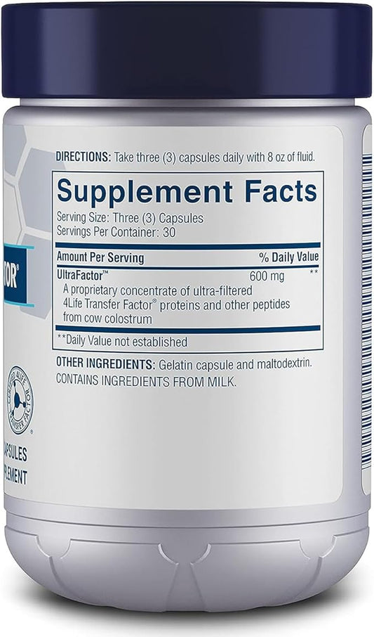 4Life Transfer Factor Classic - Immune Support Supplement with Cow Colostrum for Enhanced Immune System Recognition, Response, and Memory - for Ages 2 and Up - 90 Veggie Capsules