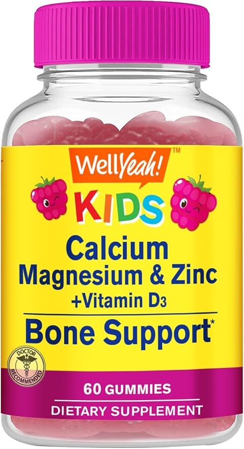 Kid's Calcium, Magnesium, Zinc + Vitamin D3 Gummies 60 Count
