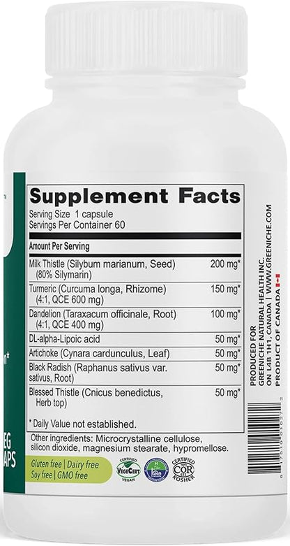 Halal Liver Health Support, 60 Caps,