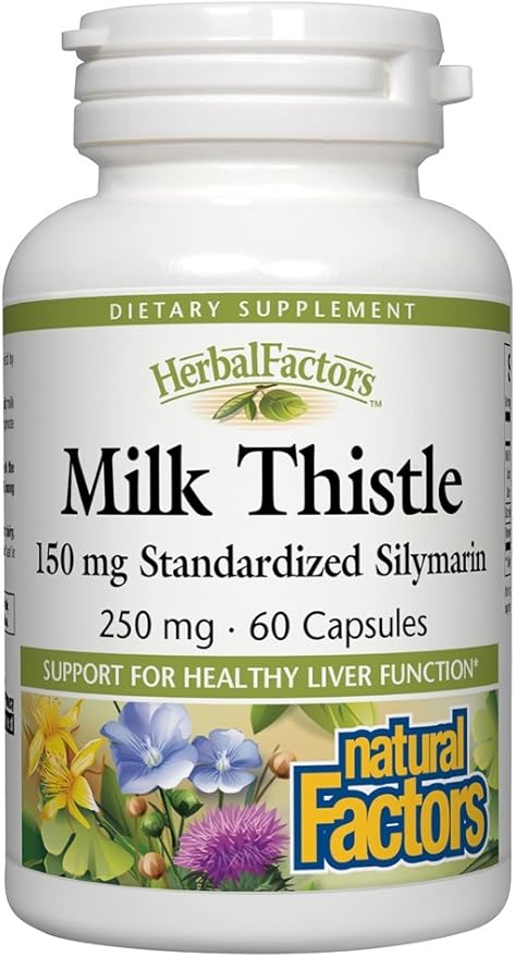 Natural Factors HerbalFactors, Milk Thistle 250 60 Capsules