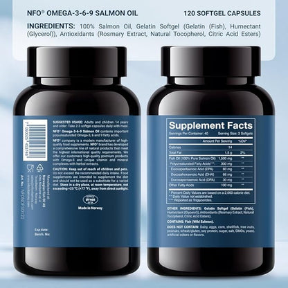 Omega 3 6 9 Salmon Oil [120 Capsules]