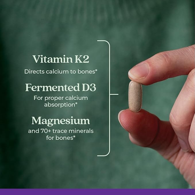 New Chapter Calcium Supplement D3+K2, 70+ 70+ Trace 120 Slim