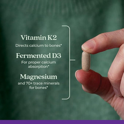 New Chapter Calcium Supplement D3+K2, 70+ 70+ Trace 120 Slim