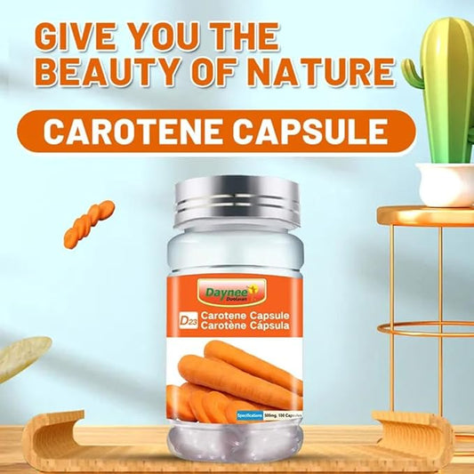 AIHIYO Carotene Soft Capsule, 500mg Beta 25000 IU, 100 Count