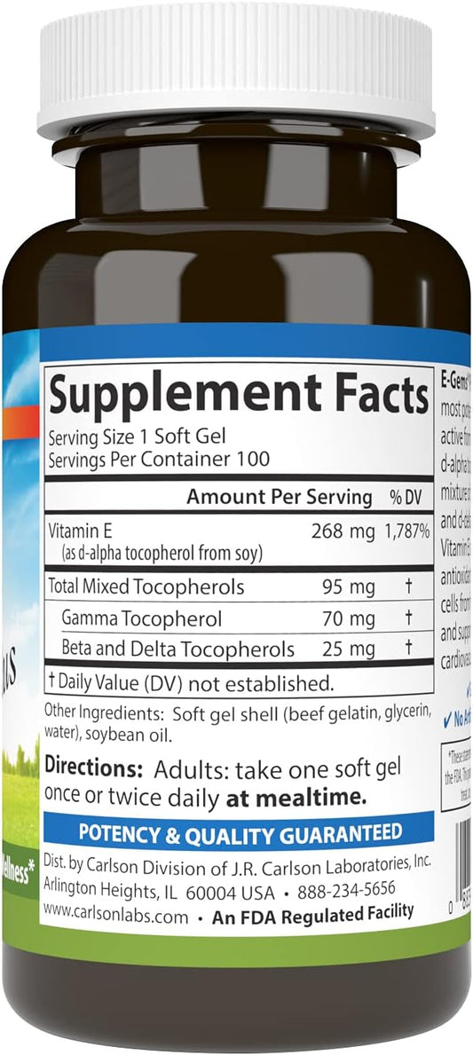 Carlson - E-Gems Plus, 400 IU (268 mg), 100 Soft