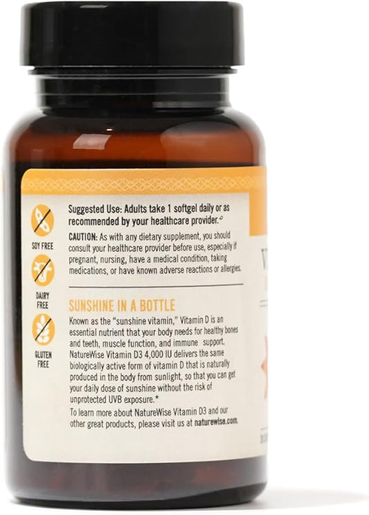 NatureWise Vitamin D3 4000iu (100 mcg) 30 Count