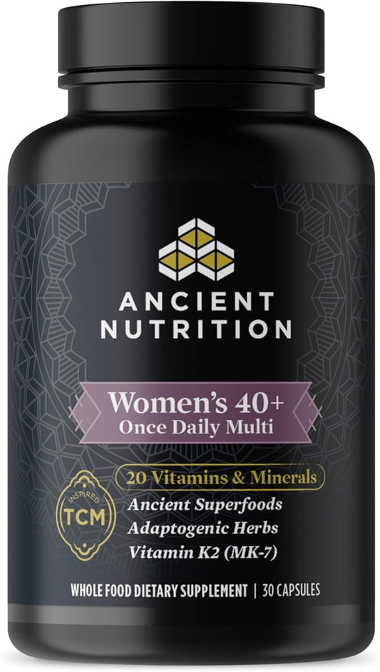 Ancient Nutrition Multivitamin for Women, Ancient 40+ Once K2, Folate 30ct