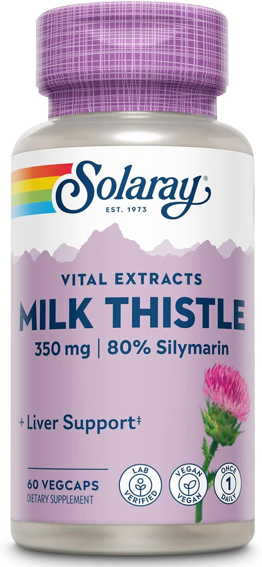 Solaray Milk Thistle Seed Extract One 350mg, Antioxidant 60 VegCaps