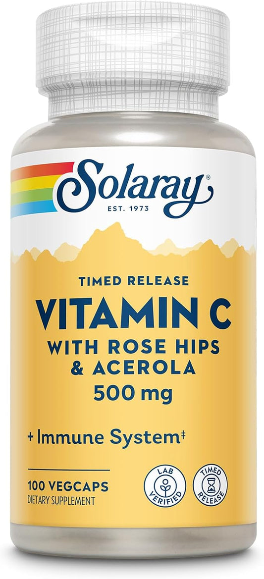 Solaray C w/Rose HIPS & Acerola 500mg | 100ct
