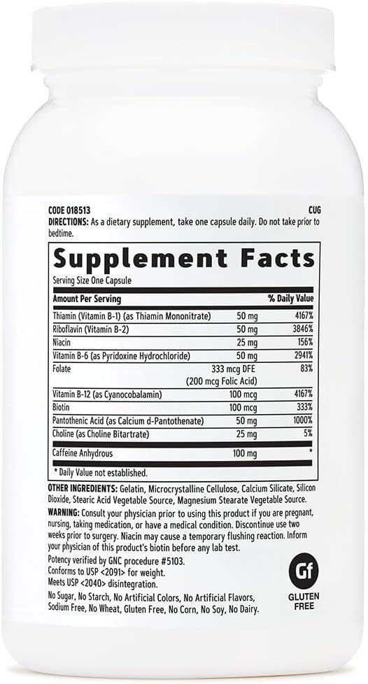 GNC B-Complex Plus Energy | Metabolism & Energy Production | 120 Count