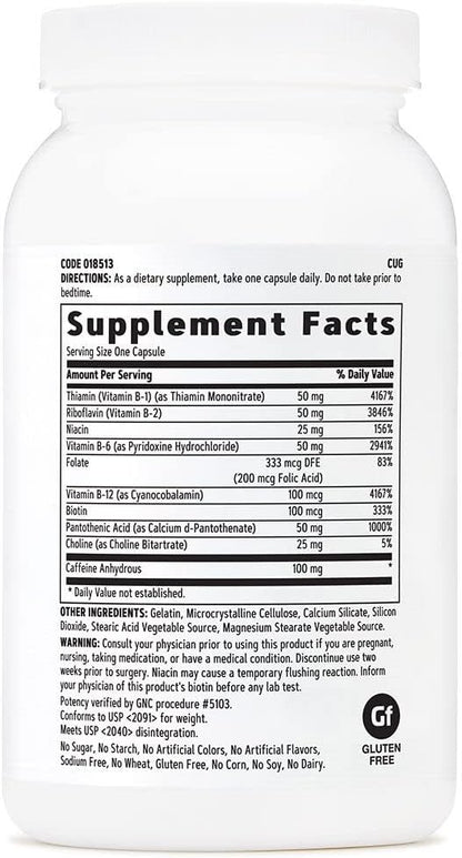 GNC B-Complex Plus Energy | Metabolism & Energy Production | 120 Count