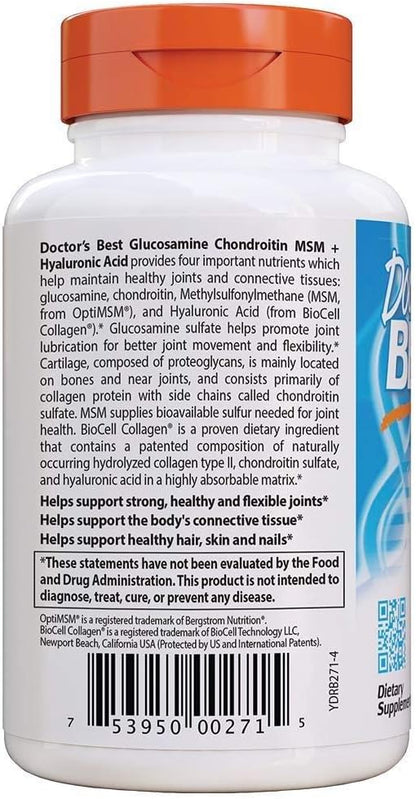Doctors Best Glucosamine Chondroitin MSM + 150 Caps