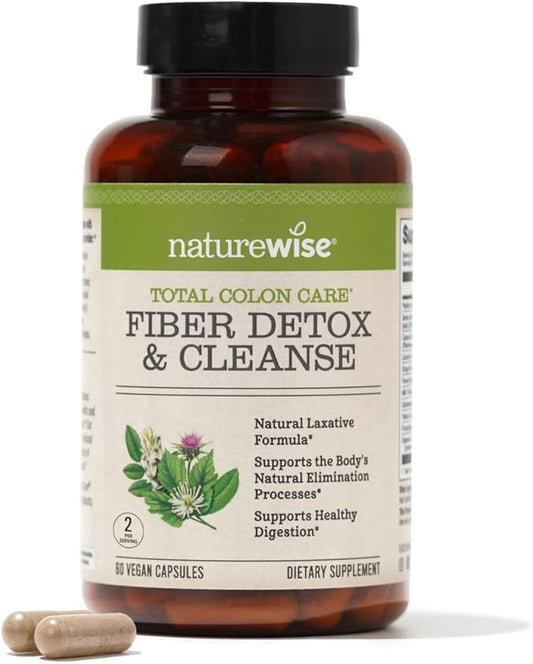 NatureWise Total Colon Care Fiber Cleanse [1 Month 60 Count]