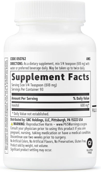GNC Inositol Powder 600mg - 2 oz.