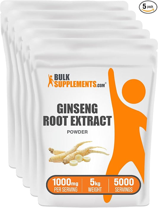 BulkSupplements.com Ginseng Root Extract Powder 1000mg per 5kg (11 (11 lbs) 5)