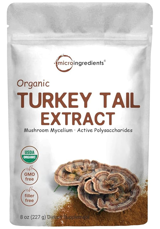 Micro Ingredients Organic Turkey Tail Mushroom (50:1 Extract), 8 Ounce