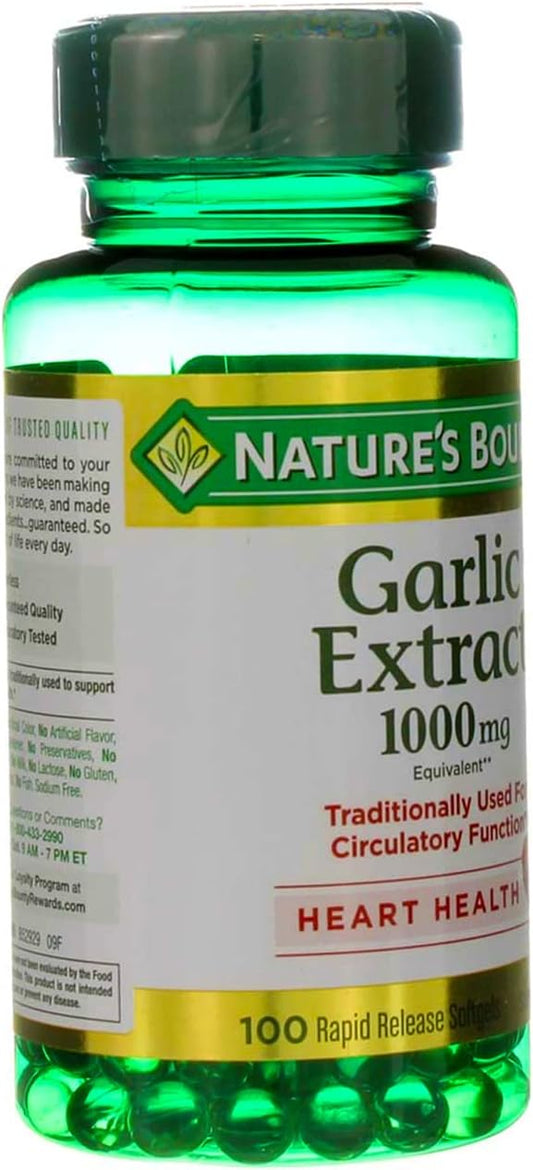 Nature's Bounty Garlic Extract 1000 mg 100 ea 2)