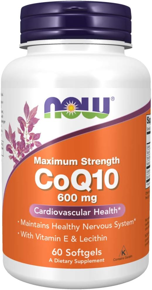 NOW Supplements, CoQ10 600 mg, Maximum 60 Softgels