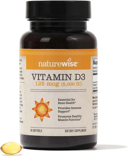 NatureWise Vitamin D3 5000iu (125 mcg) 30 Count