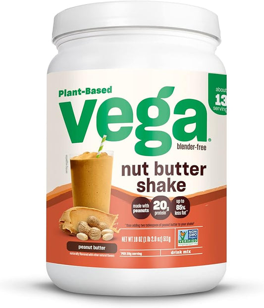Vega Nut Butter Shake, Peanut Butter 20g Protein, 1.36 lbs