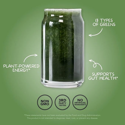 Clean Simple Eats Super Greens Powder Mix, Greens Superfood Powder Smoothie & Juice Mix, Gluten Free, Includes Powerhouse Superfoods Chlorella & Spirulina Powder Organic (30 Servings)
