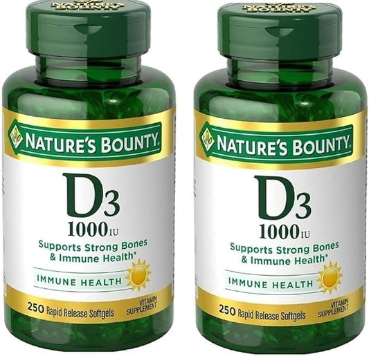 Getsocio Nature's Bounty Vitamin D3-1000 IU, 250 in 2)