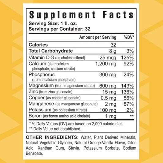 Youngevity Cal Toddy™ - Calcium (Citrate, Phosphate) Magnesium 1,200mg/600mg-Vitamins D-3, Zinc, Copper, Potassium, Boron and 70+ Trace Mineral Cofactors - Supports Bone Health-32 Fl Oz (Pack of1)