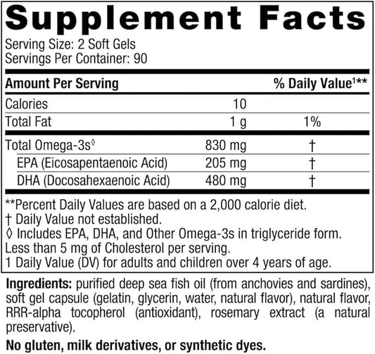 Nordic Naturals DHA, Strawberry 180 Soft 830 mg Omega-3 - 90 Servings
