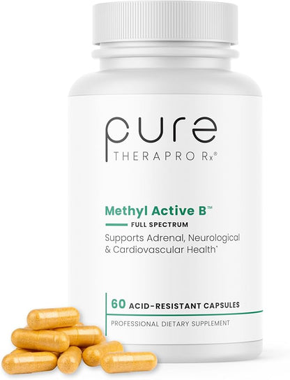 Pure Thera Methyl Active B Vitamins B12, Methylfolate, 60 Vegetable