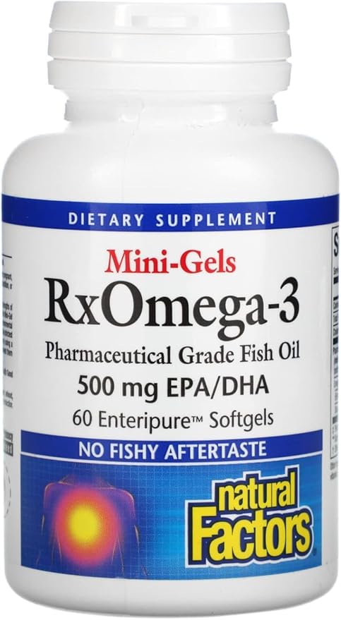 Natural Factors - Rx Omega-3 Factors 350mg, DHA 140mg, Supports 60 Soft