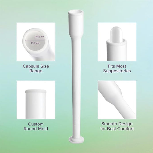 Intimate Rose 30 Count Vaginal Suppository Applicators, Individually Wrapped, Disposable Applicator - Fits Most Boric Acid Suppositories and More, from, Pack of 30