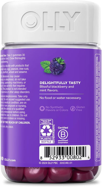 OLLY Sleep Gummy, Occasional Sleep Support, 3 mg 70 Count